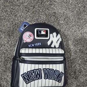 Loungefly New York Yankees Black and White Backpack